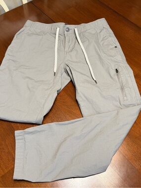 Vuori Womens Size L Ripstop Pant Light Gray VW401 Hiking Outdoor 28" Inseam